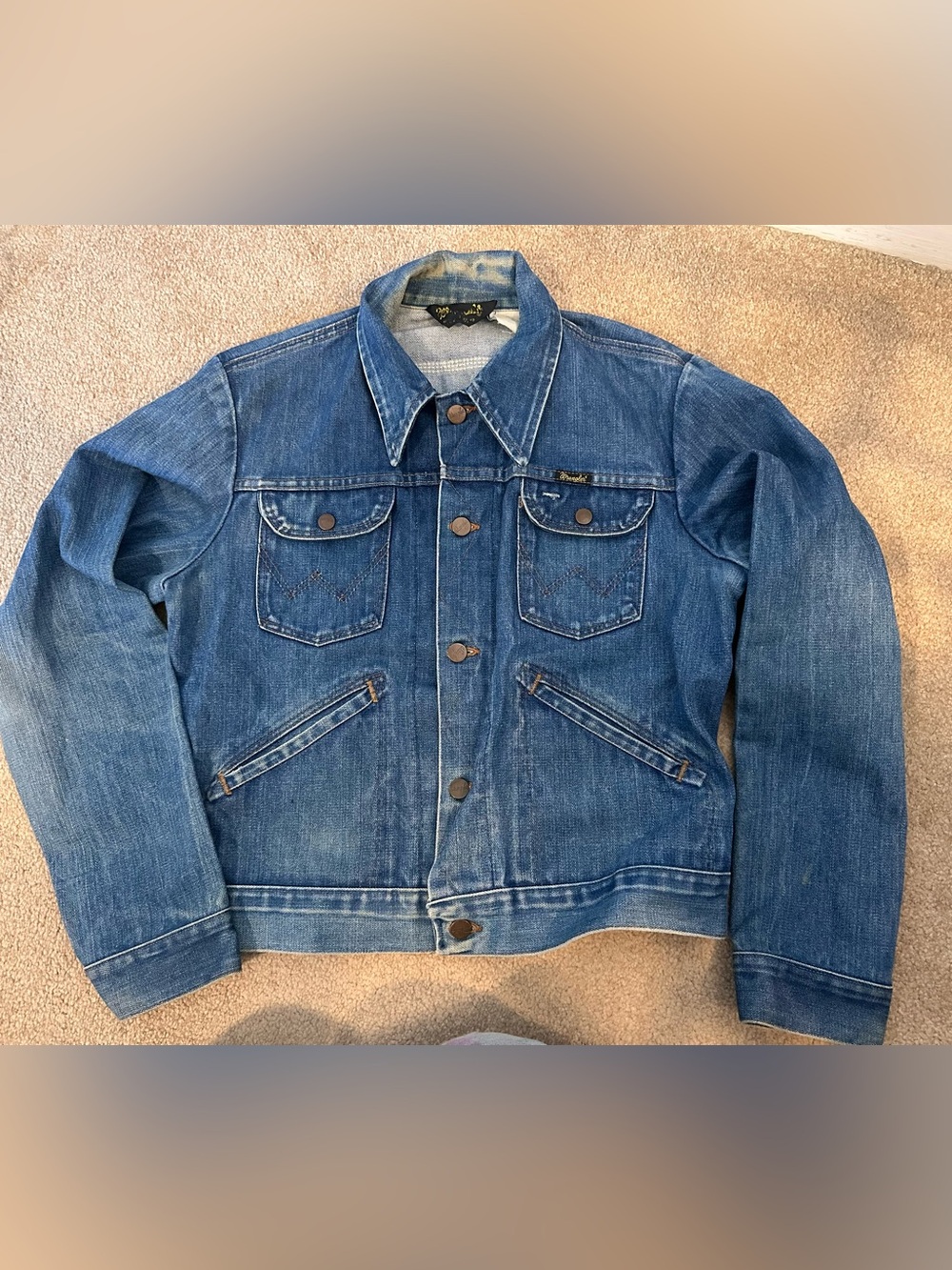 Vintage Women’s Wrangler Style 126PW Blue Denim Jacket- Size 38